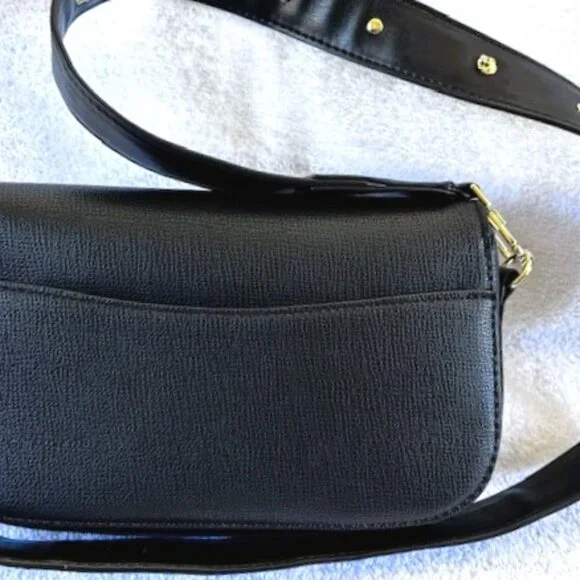 Ted Baker London Rory crossbody in black leather with gold hardware NWT - Picture 3 of 8